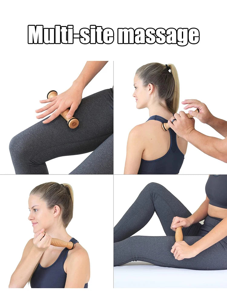 Wooden Massager Body Back Wooden Foot Roller, Foot Massager for Plantar Fasciitis, Stress Relief, Relaxation