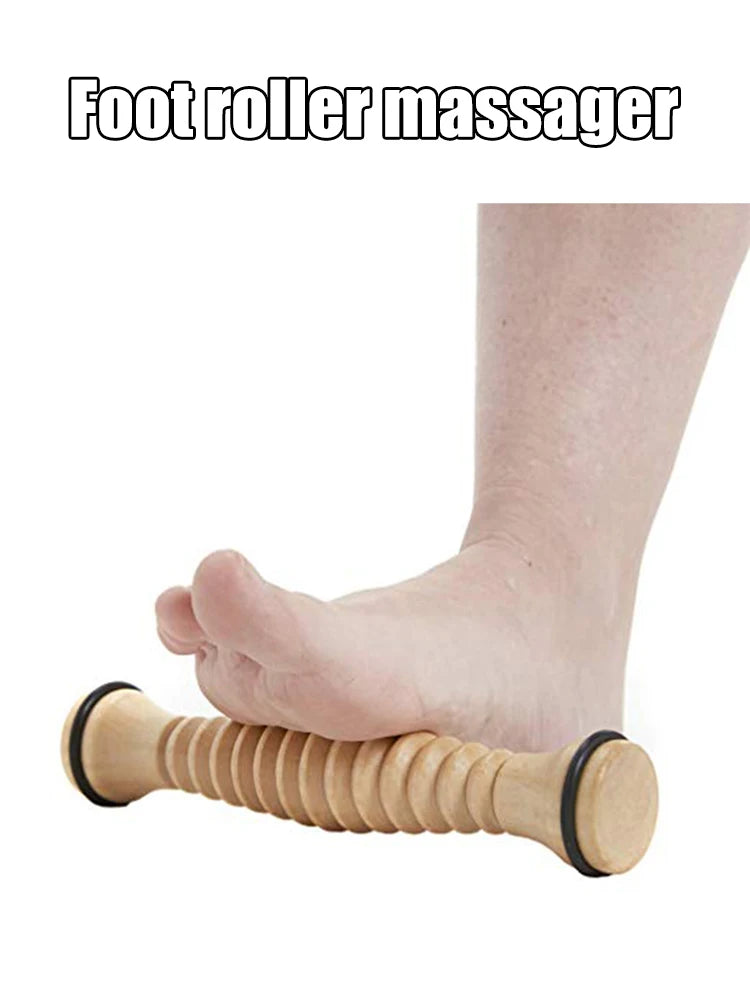 Wooden Massager Body Back Wooden Foot Roller, Foot Massager for Plantar Fasciitis, Stress Relief, Relaxation